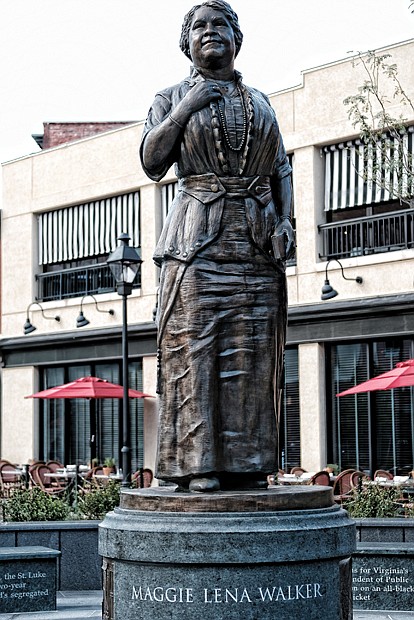 It was a day to remember last Saturday as hundreds of people gathered for the unveiling of the Maggie L. Walker statue in the new plaza at Broad and Adams streets in Downtown. The 10-foot bronze statue of the pioneer businesswoman and icon was revealed to fanfare and cheers on what would have been Mrs. Walker’s 153rd birthday. Speakers included city officials, sculptor Antonio “Toby” Mendez and Walker descendants. The new monument to a true hero serves as a gateway to Jackson Ward, where Mrs. Walker’s home, now a National Park Service historic site, is open to the public. 