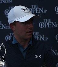 Golfer Jordan Spieth wins his 3rd major championship by winning the 146th British Open at Royal Birkdale in July, 2017.
