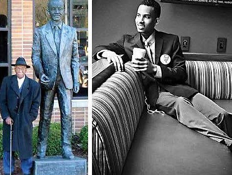 Civil Rights Leaders including the Rev. Jesse Jackson Jr., the Rev. Al Sharpton and the Rev. Fred Shuttlesworth (pictured left) were all recently honored by The Rainbow PUSH Coalition during its 46th Annual Convention held on July 12-15. Citizen Reporter Christopher Shuttlesworth, (pictured right) who is also the
nephew of the Rev. Fred Shuttlesworth, represented the next generation of leaders during the annual convention. Photo Credit: The Shuttlesworth Family