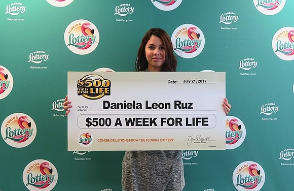 A one dollar investment is all it took for an 18-year-old Florida woman to win a set salary for life.