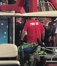 EMS on the scene at the Ohio State fair after a ride malfunctioned.
