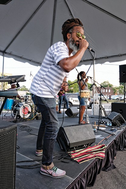Church Hill jam //
Mighty Joshua and the Zion #5, left, get the crowd moving at Jammin’ in July last Friday at the Bon Secours Sarah Garland Jones Center, 2600 Nine Mile Road, in Church Hill. 