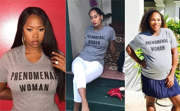 Serena Williams, Tracee Ellis Ross and other Celebrity Women ’ (photos via Twitter)
