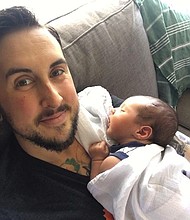 Trystan Reese, a transgender man living in Portland, Oregon, has given birth to a boy with his partner of seven years, Biff Chaplow. Their son, Leo Murray Chaplow, was born July 14.