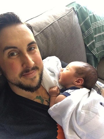 Trystan Reese, a transgender man living in Portland, Oregon, has given birth to a boy with his partner of seven years, Biff Chaplow. Their son, Leo Murray Chaplow, was born July 14.