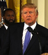 President Donald Trump welcomed first responders to the White House. Guests included David Bailey and Crystal Griner, two US Capitol Police special agents injured during the shooting.