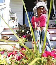 Cityscape // Gardening is a popular summer pastime in Richmond. Here, Monica Burton prepares to add new flowers to the plantings at her home in the 1900 block of Bainbridge Street in the Paradise Place neighborhood in South Side. 