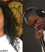 Green Box Shop creator Kayla Robinson (l); Frank Ocean (r) [photos via mtv.com]