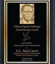 Obiang Nguema Mbasogo Humanitarian Award