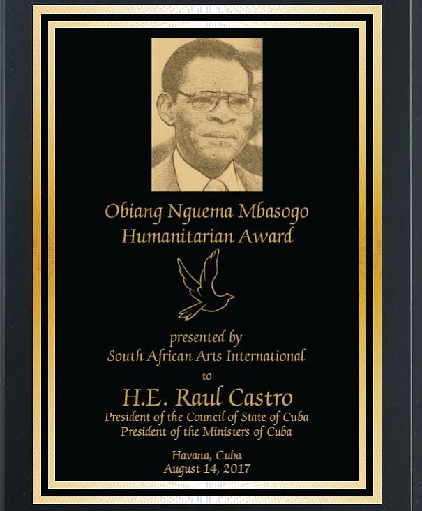 Obiang Nguema Mbasogo Humanitarian Award