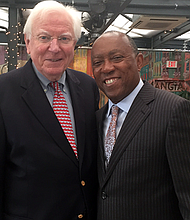 Former Governor Mark White with Houston Mayor Sylvester Turner