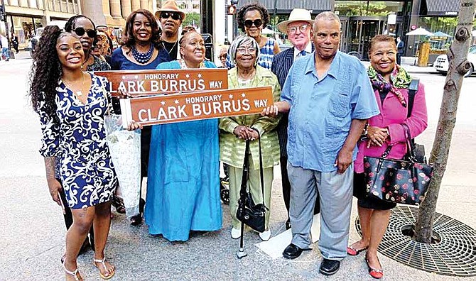More than fifty members of the Burrus family attended a ceremony honoring Clark Burrus, the City’s First African American Comptroller