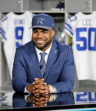 Ezekiel Elliott of the Dallas Cowboys via DallasCowboys.com