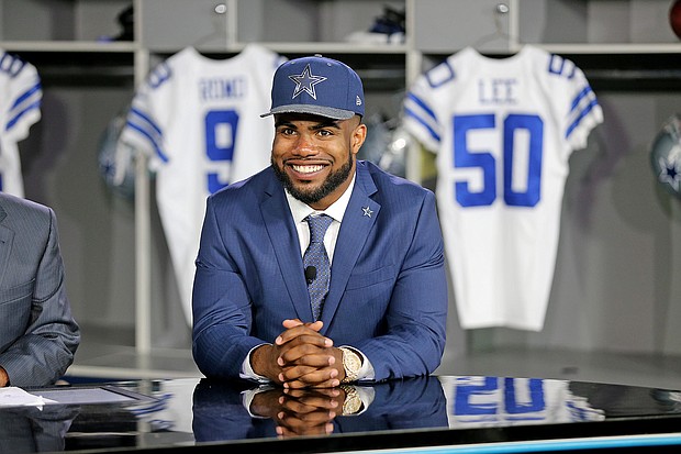 Ezekiel Elliott of the Dallas Cowboys via DallasCowboys.com