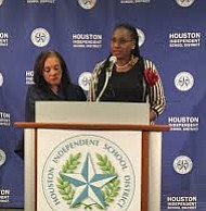 Houston ISD Trustees Wanda Adams (Board President) and Rhonda Skillern-Jones