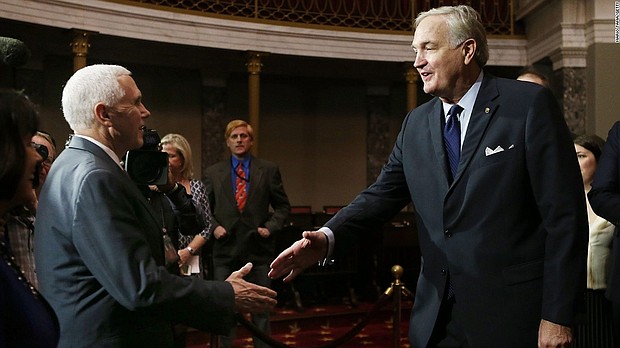 Senator Luther Strange with Mike Pence/cnn.com