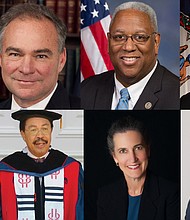 Sen. Mark Warner, Sen. Tim Kaine, Congressman A. Donald McEachin, Gov. Terry McAuliffe, Chris Hilbert, George Keith Martin, Kim Bobo and Cheryl Ivy Green