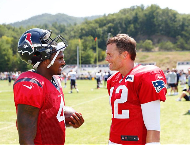 Houston Texans' Deshaun Watson and New England Patriots' Tom Brady/Texans.com