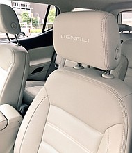 inside the 2017 GMC Acadia Denali