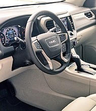 inside the 2017 GMC Acadia Denali