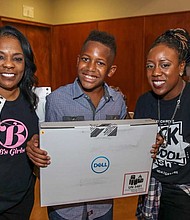 Pastor Bridget Hilliard laptop giveaway