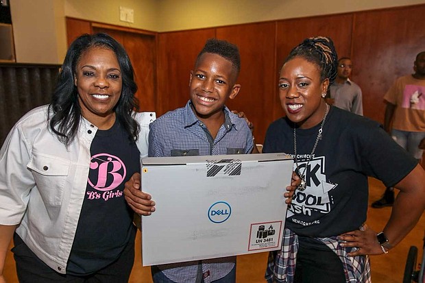 Pastor Bridget Hilliard laptop giveaway