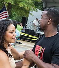 Dariana De La Rosa, left, and her dance partner Enrique Blanco