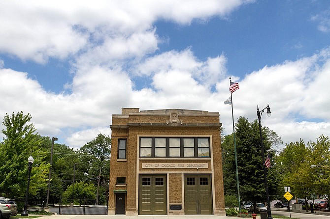 Photos by Rebecca Healy   •	Chicago Fire Department firehouse on 110th block of Homewood Avenue.
