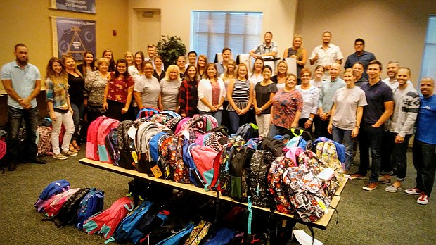 David Weekley Team Members donated school supplies to Big Brothers Big Sisters of America.