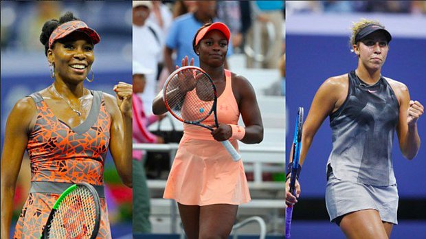 Venus Williams; Sloane Stephens; Madison Keys (@rantoddj via Twitter screenshot