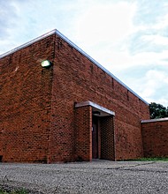 Former Norrell School gymnasium entrance.