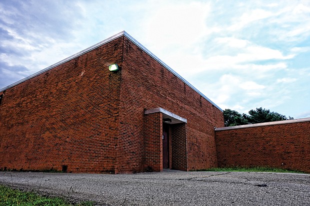 Former Norrell School gymnasium entrance.