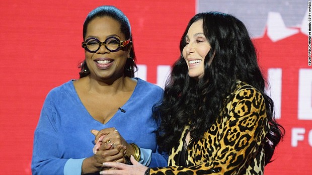 Oprah Winfrey and Cher attend Hand in Hand: A Benefit for Hurricane Harvey and Irma Survivors