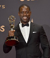 Sterling K. Brown, winner of Outstanding Lead Actor in a Drama Series, This Is Us/photo cred The Mercury News