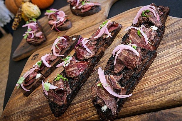 Parkside's Nathan Lemley's dish from the 2016 Butcher's Ball. 
Photo by Emily Jaschke.