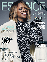 ESSENCE’s October  featuring singer and Real Housewives of Atlanta star Kandi Burruss – her first ESSENCE cover/Photo Credit: Miller Mobley