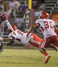 Virginia Union University quarterback Darius Taylor shows why he was the Panthers’ leading rusher with 65 yards and a touchdown in last Saturday’s game against Winston-Salem State University.
