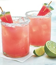 Watermelon Margarita on the Rocks