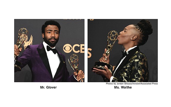 Three African-American actors were in the winners’ spotlight Sunday night at the 69th Annual Primetime Emmy Awards honoring the best ...