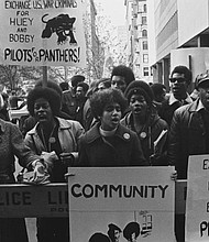 Black Panthers, New York, New York, November 17, 1969. The protesters were demanding the release of 21 Black Panther members suspected of plotting various bombing incidents around the city. (Photo by David Fenton/Getty Images)