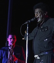 Charles Bradley at an outdoor concert in Santa Monica, CA in 2014.