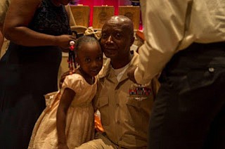 Navy Chief Personnel Specialist Mutiu Aderinoye, from Houston, was recently promoted to chief petty officer, an accomplishment that only one …