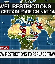 The Trump administration has unveiled new travel restrictions on certain foreigners from Chad, Iran, Libya, North Korea, Somalia, Syria, Venezuela and Yemen as a replacement to a central portion of its controversial travel ban signed earlier this year.