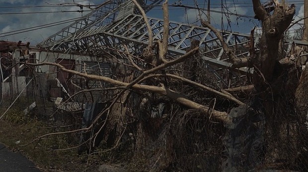 An image showing the devastation Hurricane Maria caused in Puerto Rico.