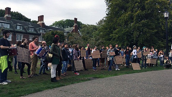 Reed College students were protesting racism on campus Monday, skipping classes as part of a day-long boycott. The students participating …