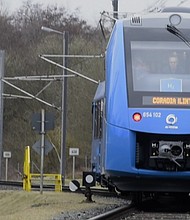Aboard the first hydrogen commuter train