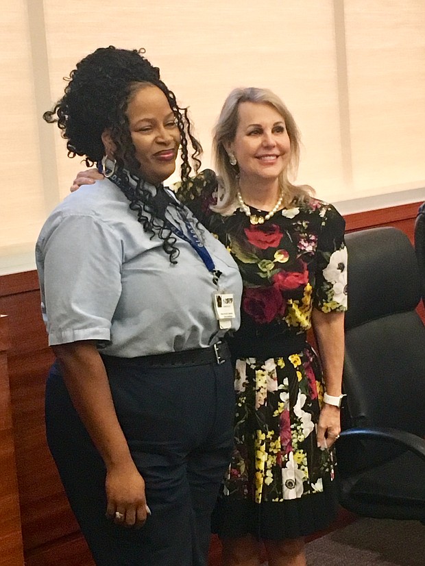 Yellow Cab Driver Ramonia McCarty with METRO Board Chairperson Carrin Patman at IATR Conference