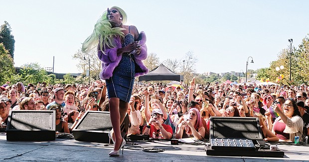 All out for VA PrideFest // Aja from “RuPaul’s Drag Race” performs before enthusiastic fans