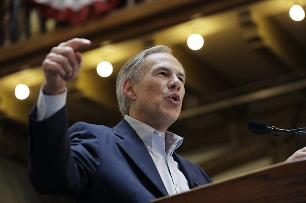 Gov. Greg Abbott/credit Eric Gray, AP