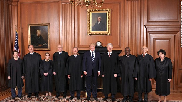 Supreme Court with Donald Trump